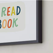 "Go Read a Book" - Art Print in Terra Cotta by Rachel K. Swanson - Frame Close-up