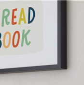 "Go Read a Book" - Art Print in Terra Cotta by Rachel K. Swanson - Frame Close-up