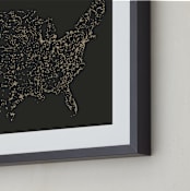 "USA Night Sky Map" - Art Print in Midnight by Jessie Steury - Frame Close-up