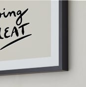 "Doing Great" - Art Print in Off White by Erika Firm - Frame Close-up