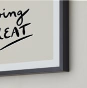 "Doing Great" - Art Print in Off White by Erika Firm - Frame Close-up