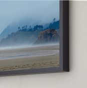 "Misty Coast" - Art Print in misty blue by Sea and Sky - Frame Close-up