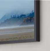 "Misty Coast" - Art Print in misty blue by Sea and Sky - Frame Close-up