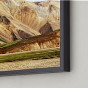 "Gylltu-Fjöllin" - Art Print in Sand by Miranda Mol - Frame Close-up