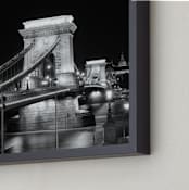 "Danube Nights" - Art Print in Black and White by Mark Kirby - Frame Close-up
