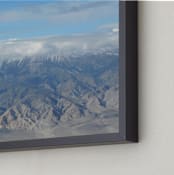 "From the Sky" - Art Print in mountain sky blue by Jeff Vilkin - Frame Close-up