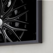 "Reinventing The Wheel" - Art Print in Rich Black by Hannah Graham - Frame Close-up