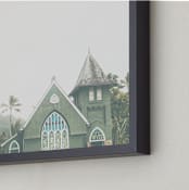 "Hawaiian Church" - Art Print in Tropical Green by Matthew Koehnemann - Frame Close-up