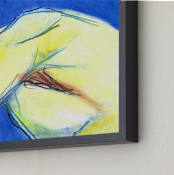 "Figure in the Blues" - Art Print in Cobalt Blue by Miranda Mol - Frame Close-up