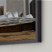 "Millennium Curve" - Art Print in Steel Grey by AJD - Frame Close-up