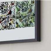 "Bird Song" - Art Print in Blue Bird by A MAZ Design - Frame Close-up