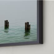 "Three in the sea" - Art Print in Sea Grey by Johanna Phillips Huuva - Frame Close-up