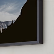 "Just Around The Corner" - Art Print in Morning Blue by Christian Florin - Frame Close-up