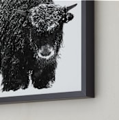 "Winter's Betray" - Art Print in Winter's blacks by Leslie Le Coq - Frame Close-up