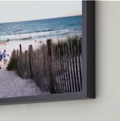 "Beach Path" - Art Print in Sunset Blues by Jill Fisher - Frame Close-up