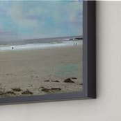 "Surfs Up at Kennebunk Beach" - Art Print in Aqua Sky by Andy Mars - Frame Close-up
