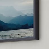 "Dreamy Surf" - Art Print in sea green blue by Sea and Sky - Frame Close-up