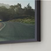 "Highway 1 Cruisin' California" - Art Print in Foggy Grass by Thom.Club - Frame Close-up