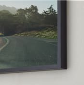 "Highway 1 Cruisin' California" - Art Print in Foggy Grass by Thom.Club - Frame Close-up
