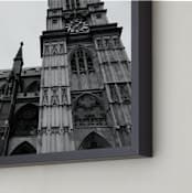 "Architecture of London" - Art Print in Rich Black by Hannah Graham - Frame Close-up