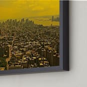 "New York City" - Art Print in orange peal by S.L. Bird - Frame Close-up