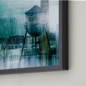 "Merging" - Art Print in Emerald Green by Debra Pruskowski - Frame Close-up
