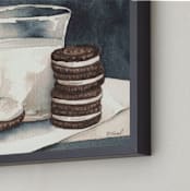 "Milk & Cookies by Stephanie Toral" - Art Print in Payne's Grey by Stephanie Toral - Frame Close-up