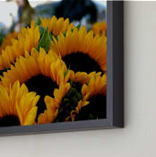 "Sunflower Market" - Art Print in Sunflower Yellow by AJD - Frame Close-up