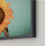 "Sunflower Power" - Art Print in Sea Foam green by Debra Butler - Frame Close-up