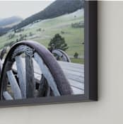 "Montana Memories" - Art Print in Mountain Blue by Karen Kaul - Frame Close-up