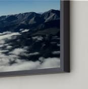 "White Mountains" - Art Print in SKY Blue by Jeff Vilkin - Frame Close-up
