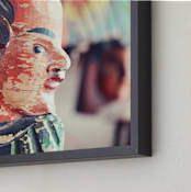 "Sideways Glance" - Art Print in Multi-Color by Sara Heilwagen - Frame Close-up