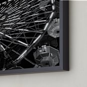 "big WHEEL" - Art Print in black and white by Gail Schechter - Frame Close-up