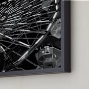 "big WHEEL" - Art Print in black and white by Gail Schechter - Frame Close-up