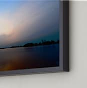 "Explosion" - Art Print in White-blue by NSMARK - Frame Close-up