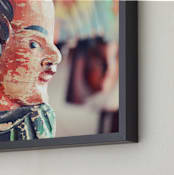 "Sideways Glance" - Art Print in Multi-Color by Sara Heilwagen - Frame Close-up