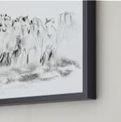 "Stampede" - Art Print in original charcoal by Ramnik Velji - Frame Close-up