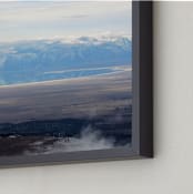 "Peaceful Reflections" - Art Print in mountain blue by Jeff Vilkin - Frame Close-up