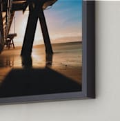 "Venice Beach Rays" - Art Print in Bright Blue by Christian Florin - Frame Close-up