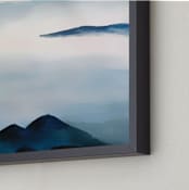 "Pristine Snowscape" - Art Print in Saphire by Roopali - Frame Close-up
