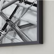 "Mono-Rods" - Art Print in Black and White by Margaret Williams - Frame Close-up