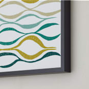 "Catch the Wave" - Art Print in Jade Green by Stacy Kron - Frame Close-up