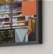"Chinatown window, Toronto" - Art Print in Acid Green by Annie Seaton - Frame Close-up