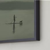 "Shoals Ahead!" - Art Print in Misty Grey by Robert Deem - Frame Close-up