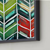 "Chevy's Chase" - Art Print in Tropicana Green by Stacy Kron - Frame Close-up