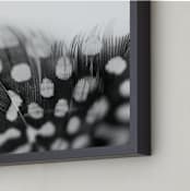 "Spotty Lashes" - Art Print in Black & White Polka by Karen Kardatzke - Frame Close-up