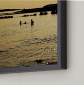 "Golden Galway Bay" - Art Print in Golden Peach by Sonya F Contino - Frame Close-up