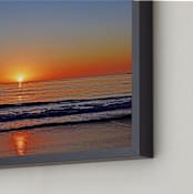 "Sunset at Carmel" - Art Print in Red-blue by NSMARK - Frame Close-up