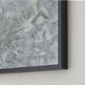 "Neutral Storm" - Art Print in Khaki and Grey by Angela Simeone - Frame Close-up