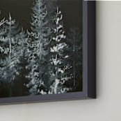 "Black Trees" - Art Print in Black by Emily Magone - Frame Close-up